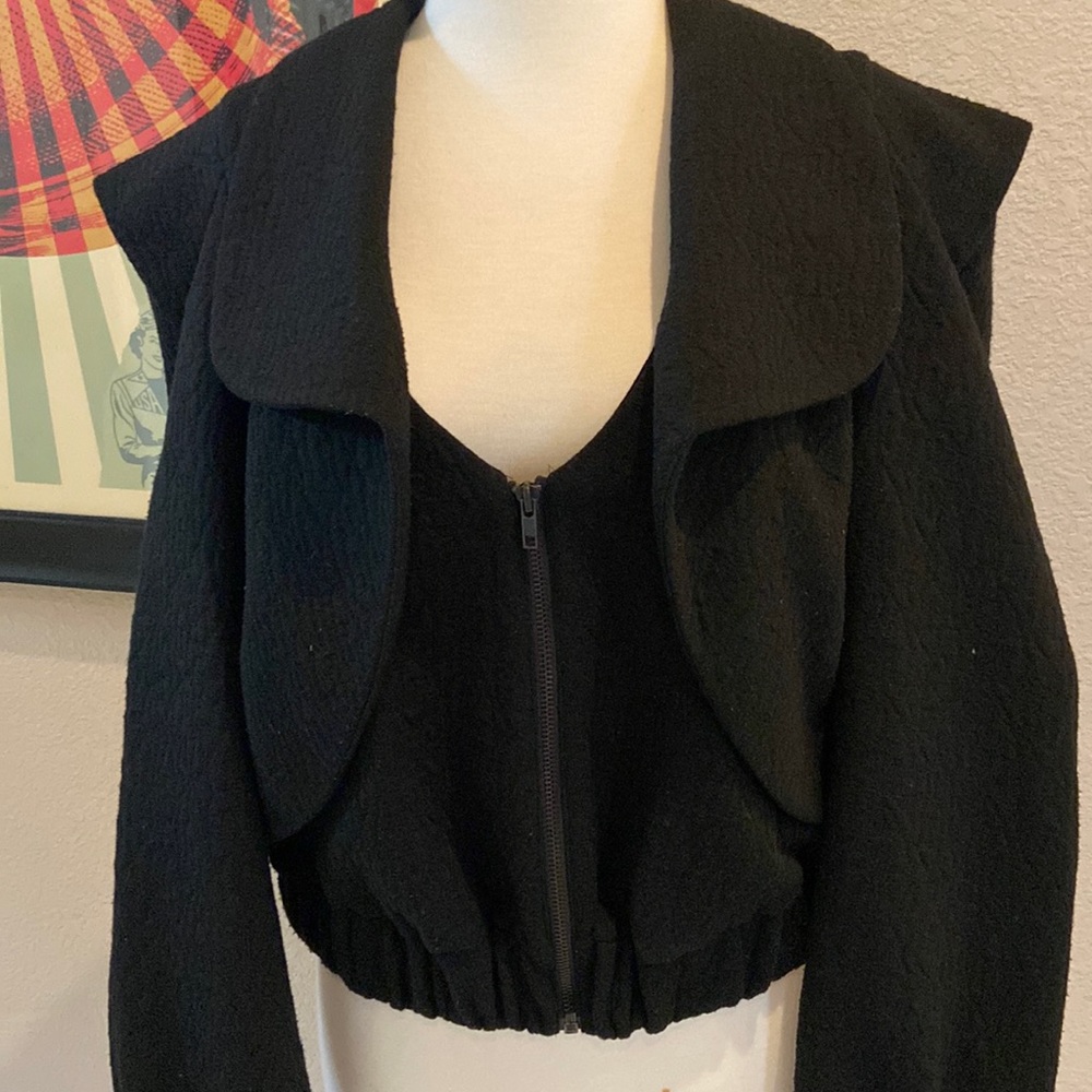 BCBGeneration crop black jacket size medium